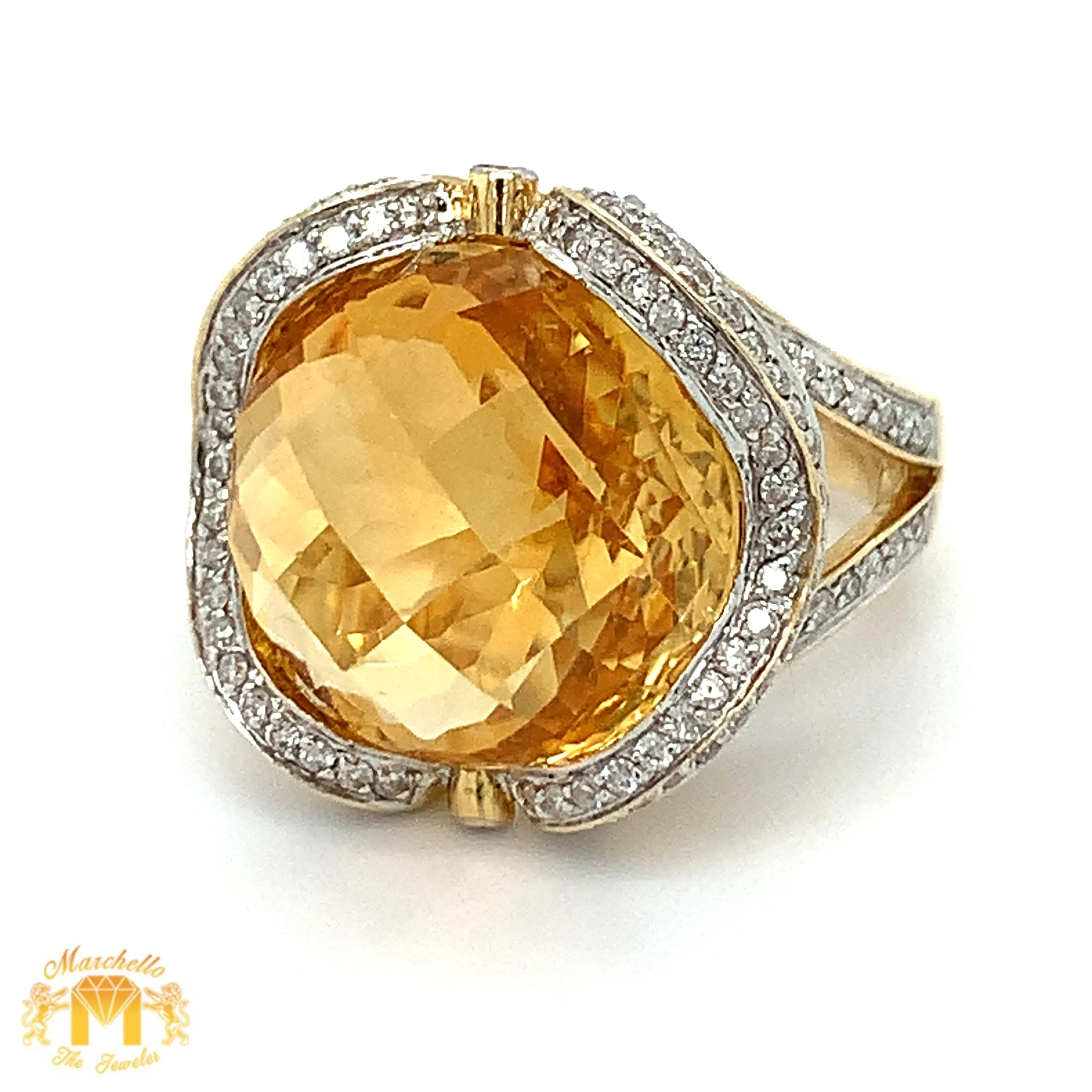 Ladies` Yellow Gold Diamond Ring