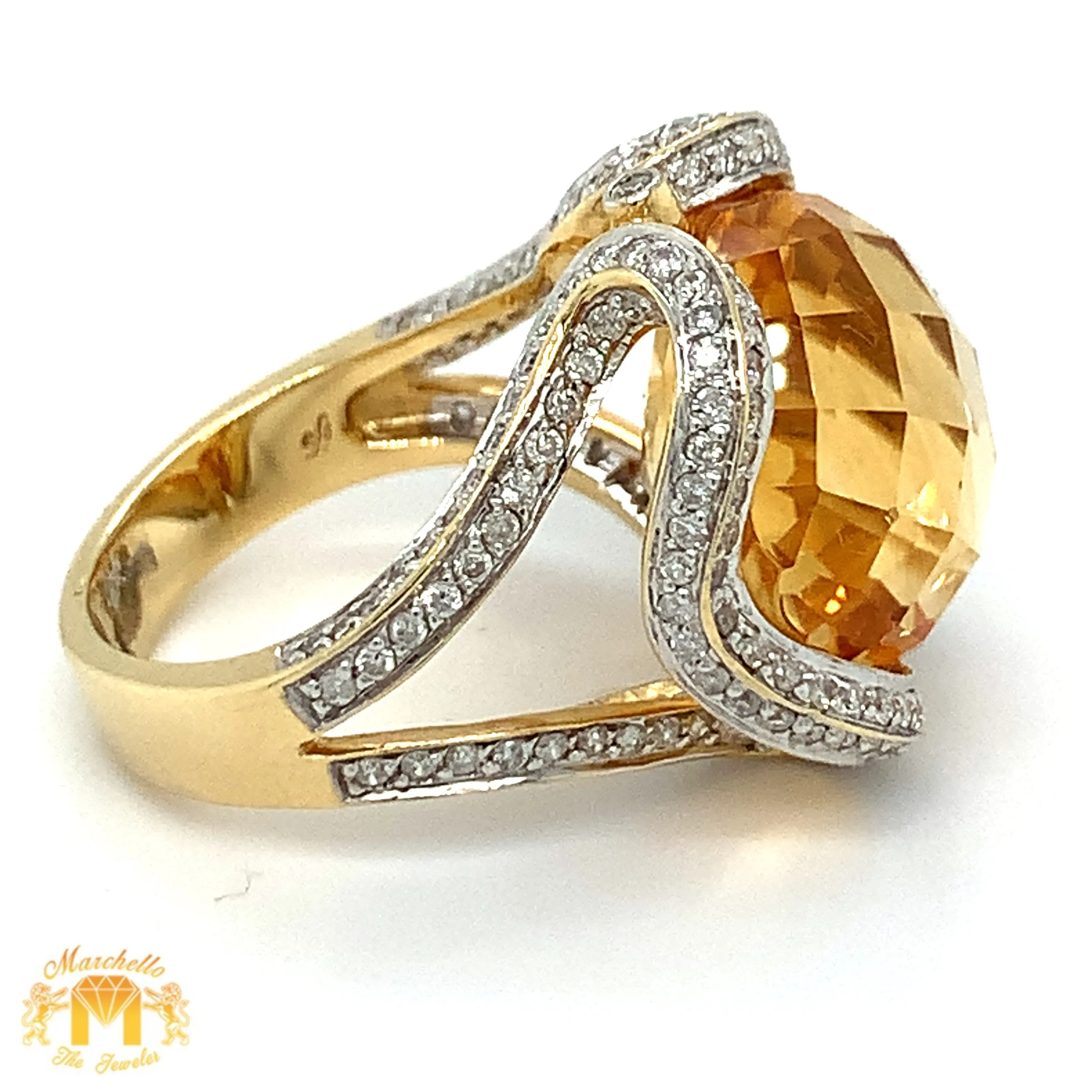 Ladies` Yellow Gold Diamond Ring