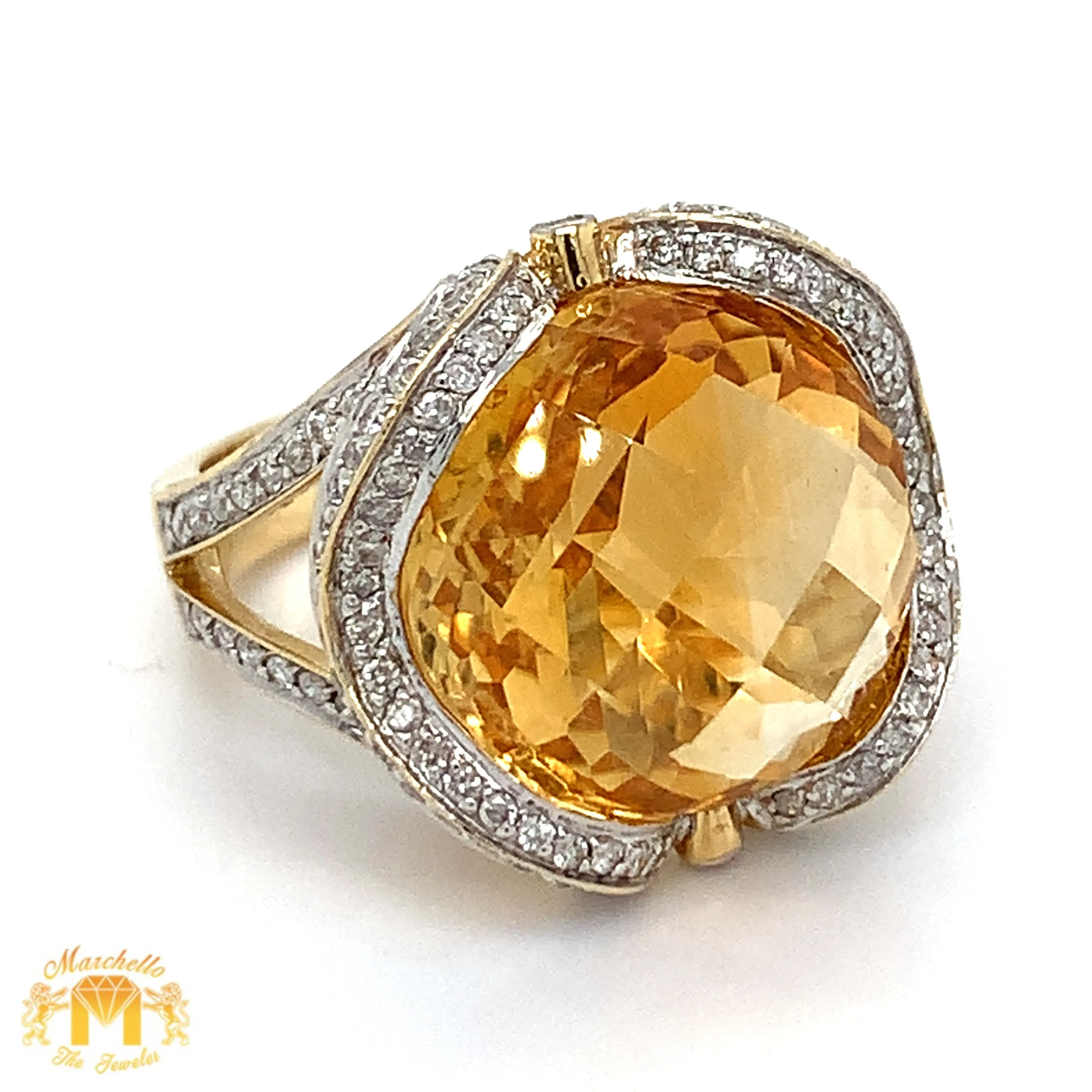 Ladies` Yellow Gold Diamond Ring