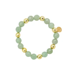 Lauren Sage Green Jade Multi Gold Bracelet