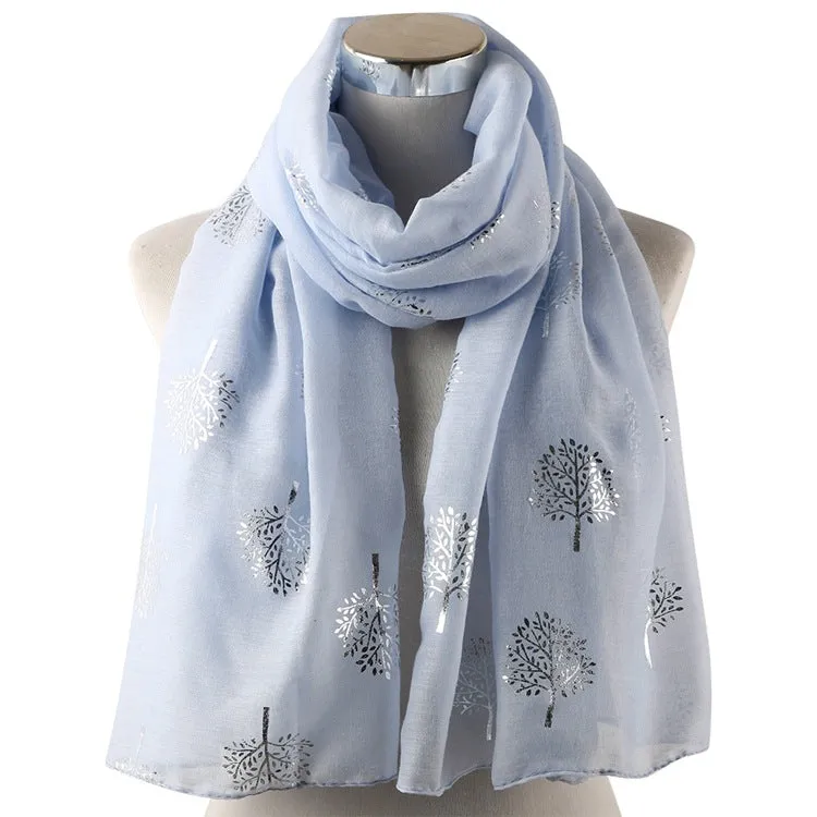 Leaf Mulberry Tree Hot Silver Scarf Fashion Versatile Shawl