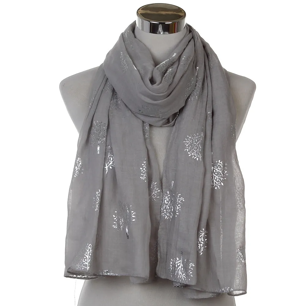 Leaf Mulberry Tree Hot Silver Scarf Fashion Versatile Shawl