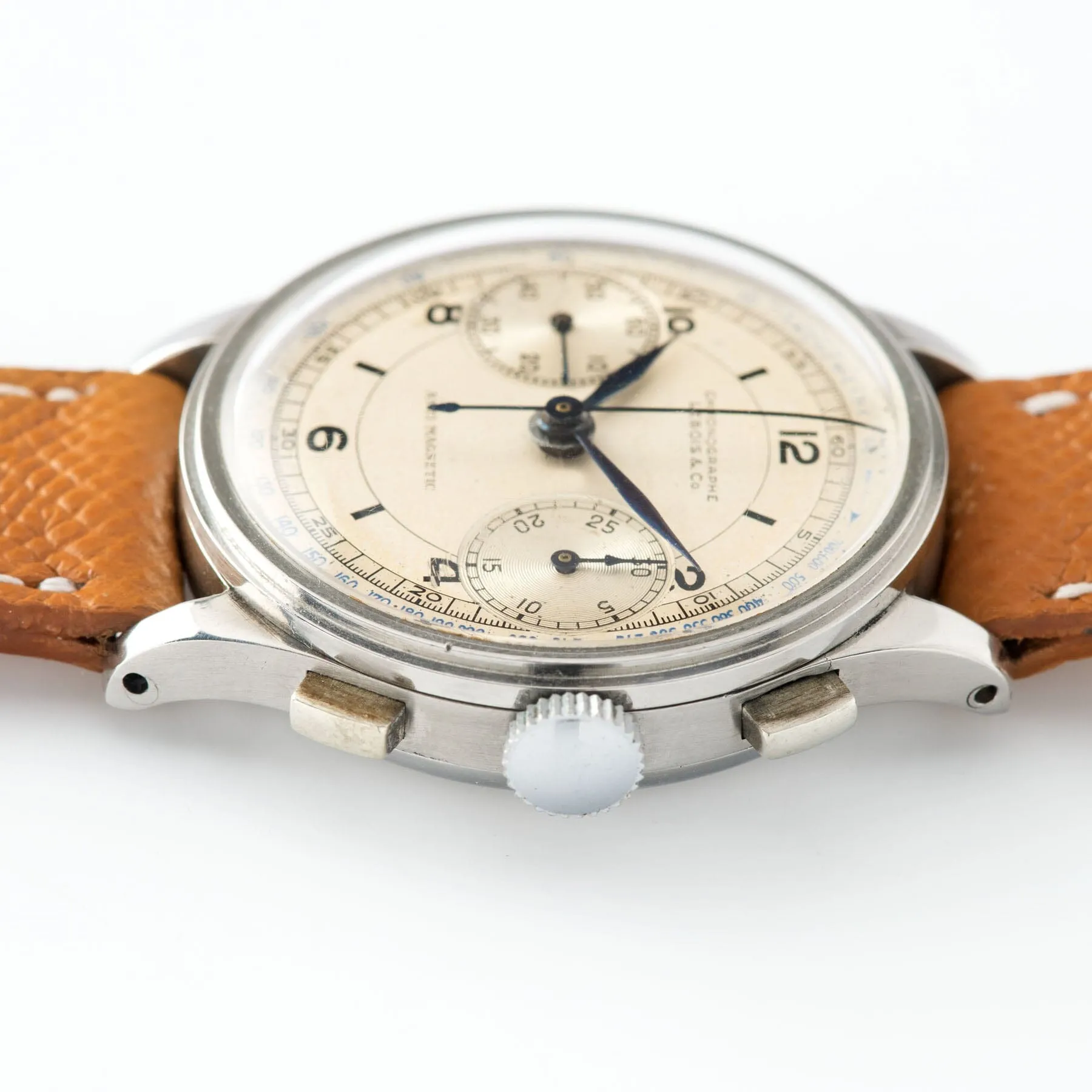 Lebois & Co Steel Chronograph 1940s