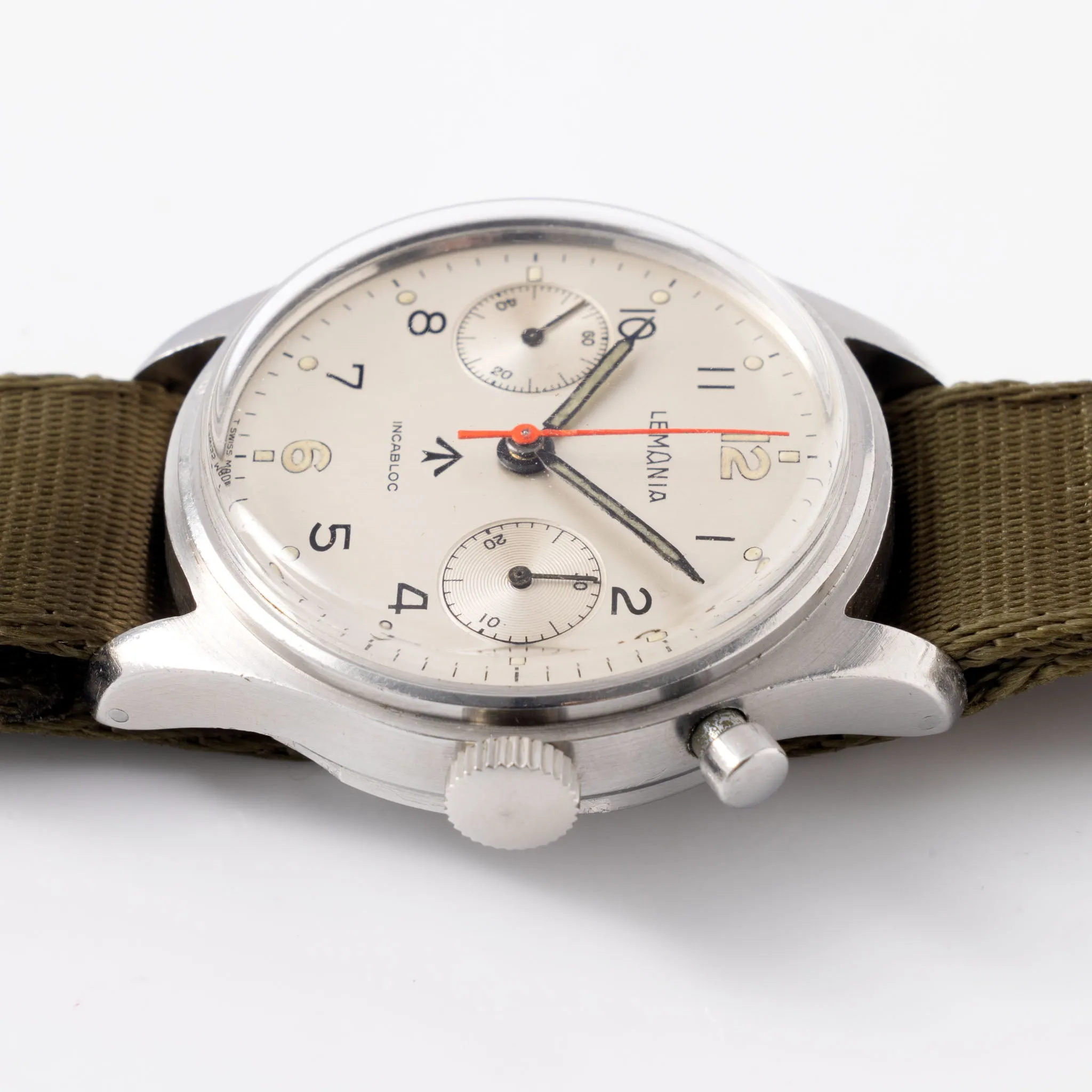 Lemania Monopusher Chronograph Issued to British Armed Forces