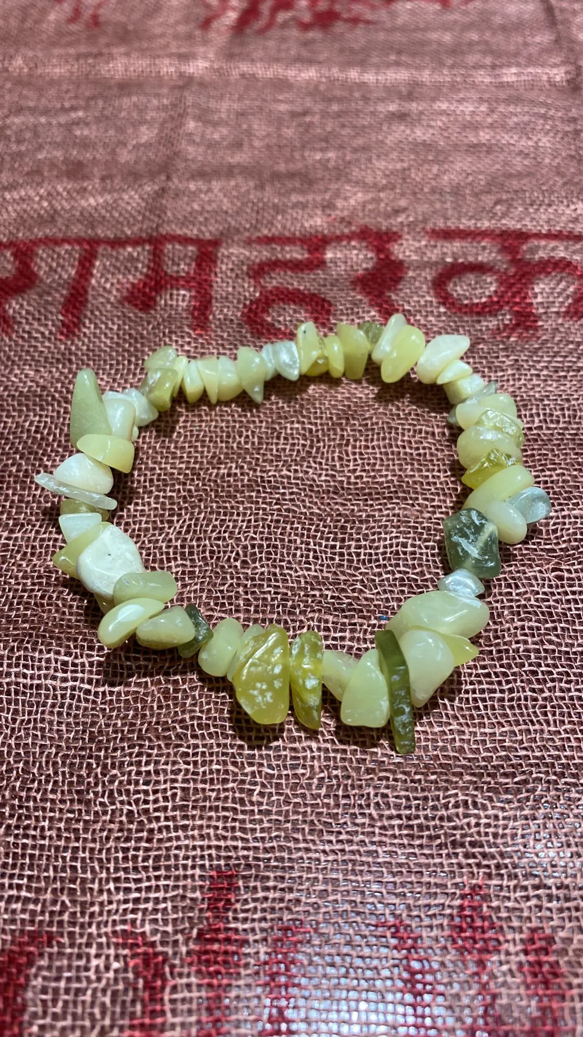 Lemon Jade Chips Stretch Bracelet