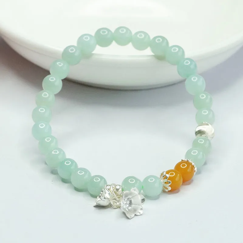 Lily of The Valley Fortune's Favor Sterling Silver Jade Bracelet