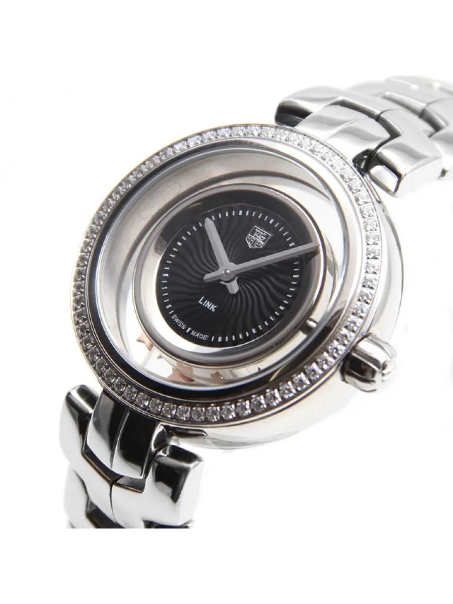 Link Black - Crystal Bezel - Black Dial