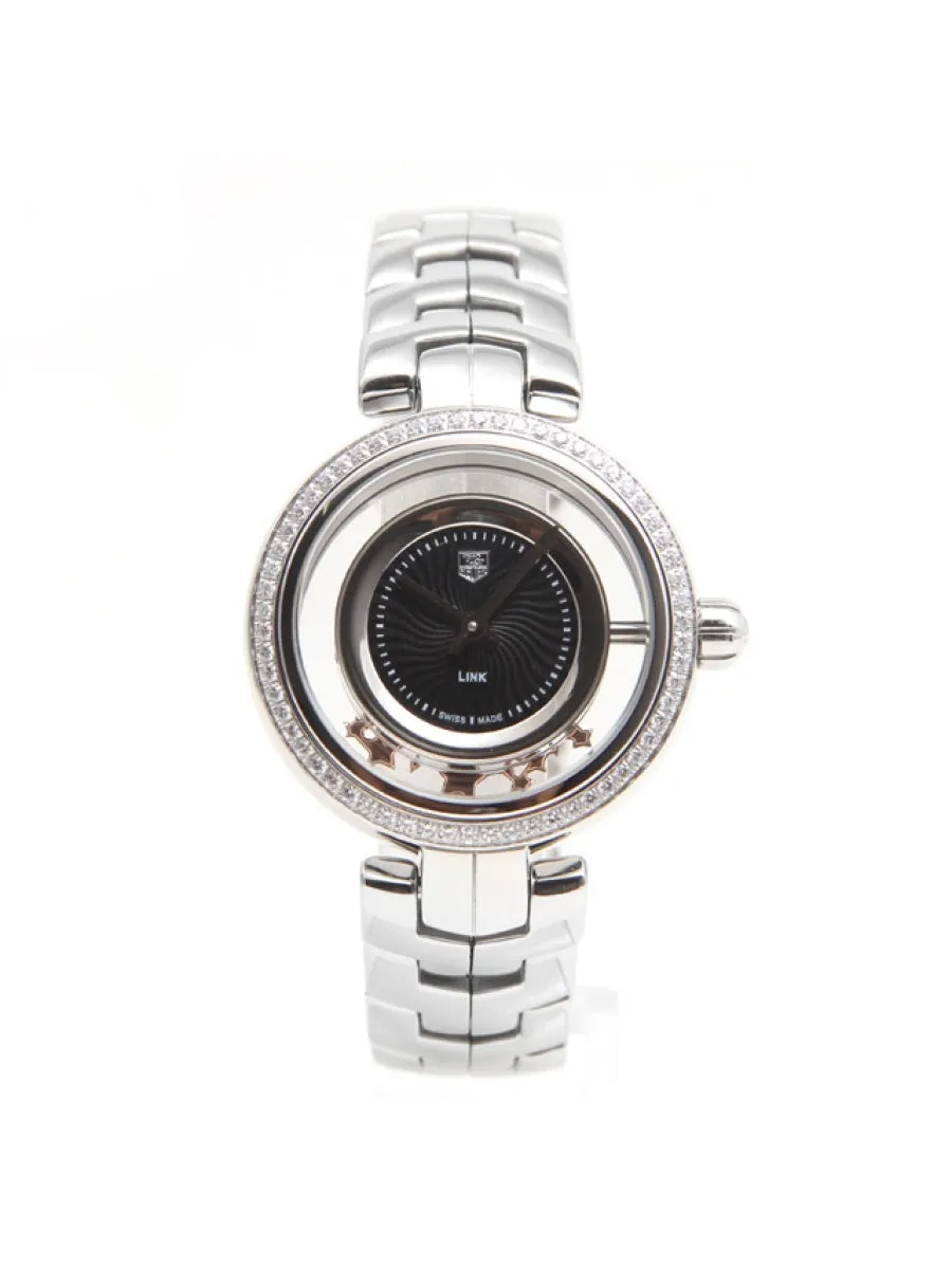 Link Black - Crystal Bezel - Black Dial