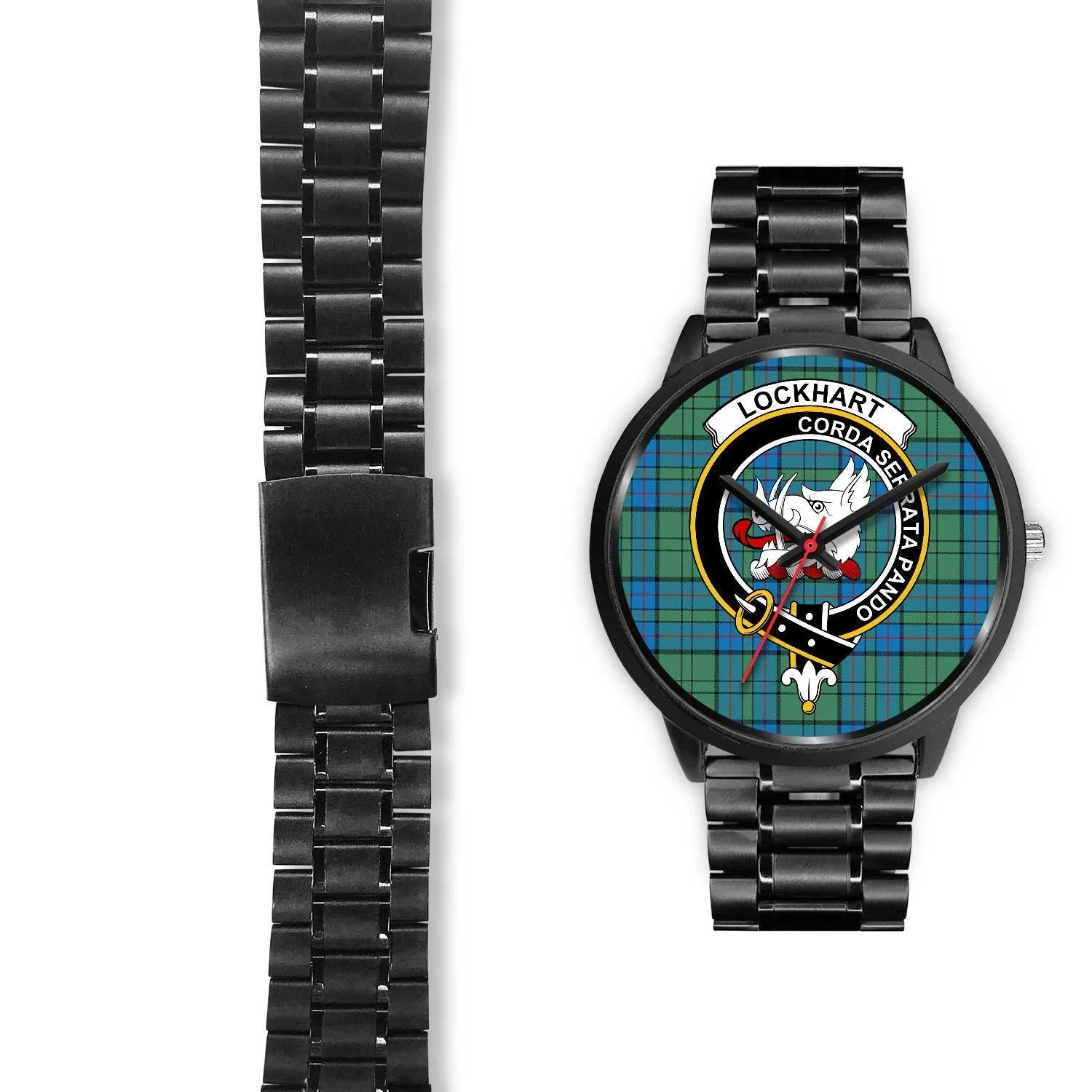 Lockhart Clan Badge Tartan Black Watch