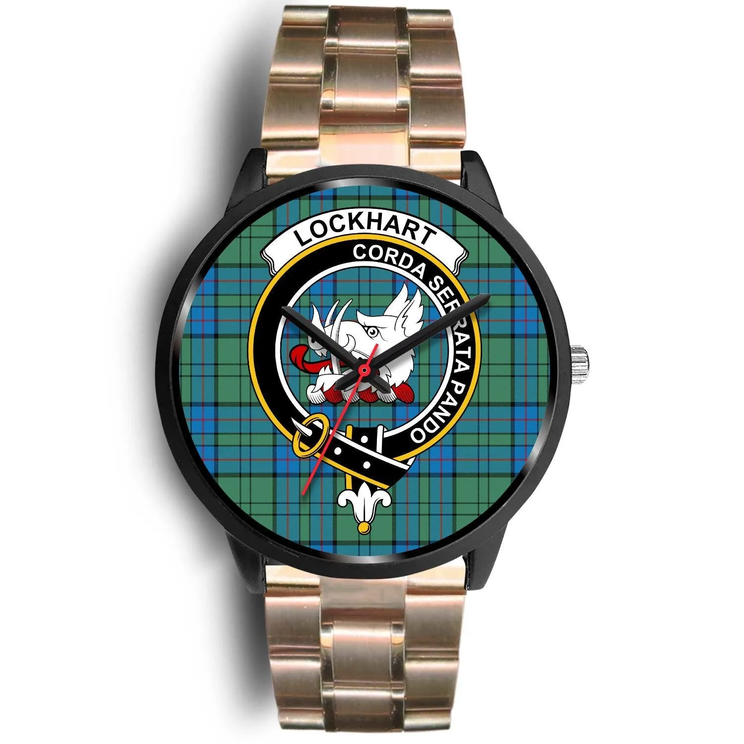 Lockhart Clan Badge Tartan Black Watch