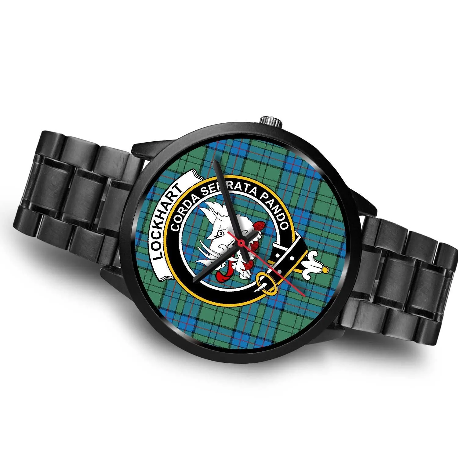 Lockhart Clan Badge Tartan Black Watch