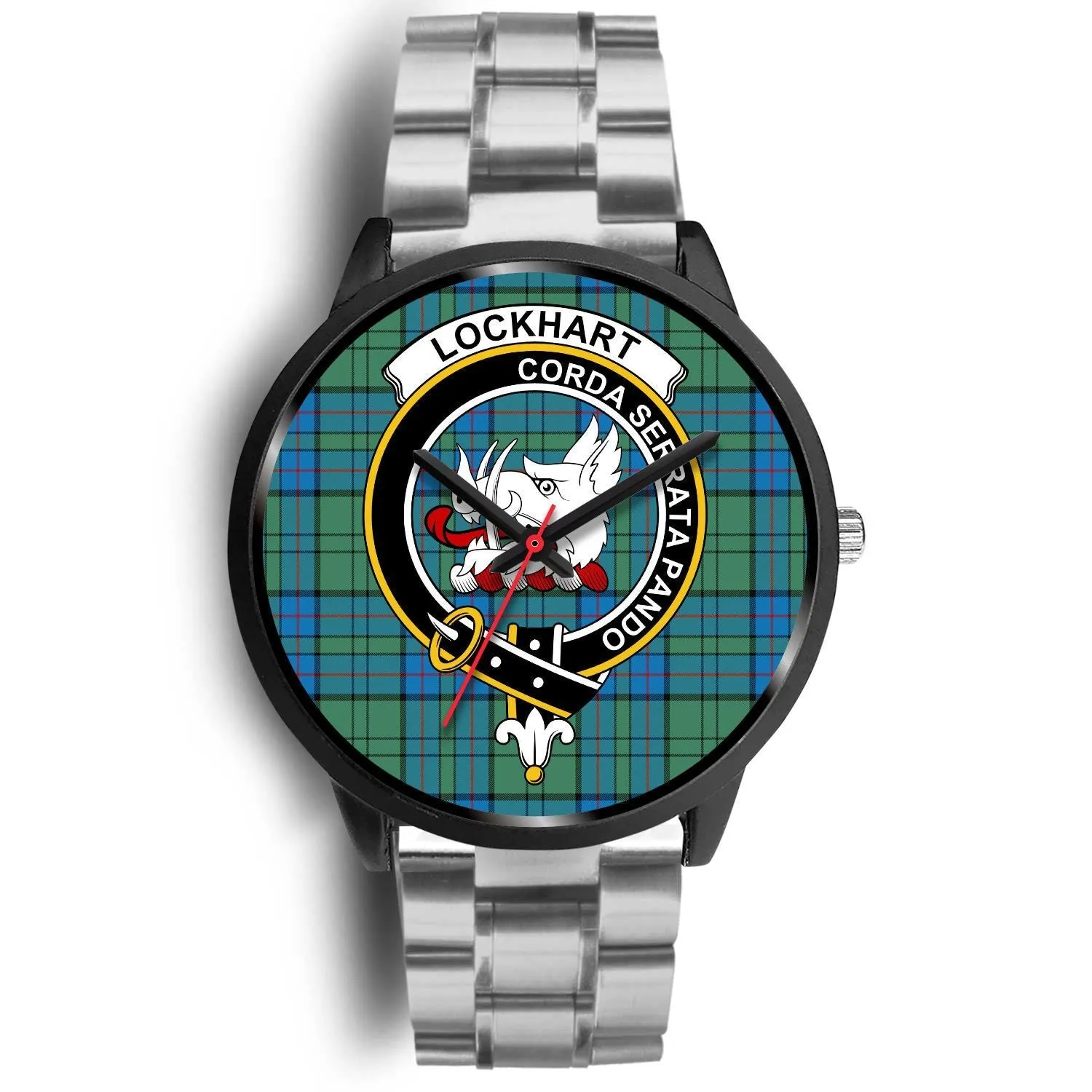 Lockhart Clan Badge Tartan Black Watch