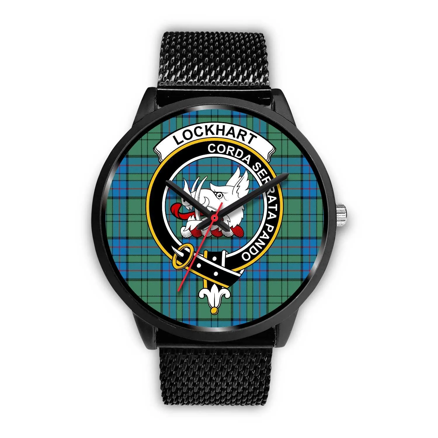 Lockhart Clan Badge Tartan Black Watch