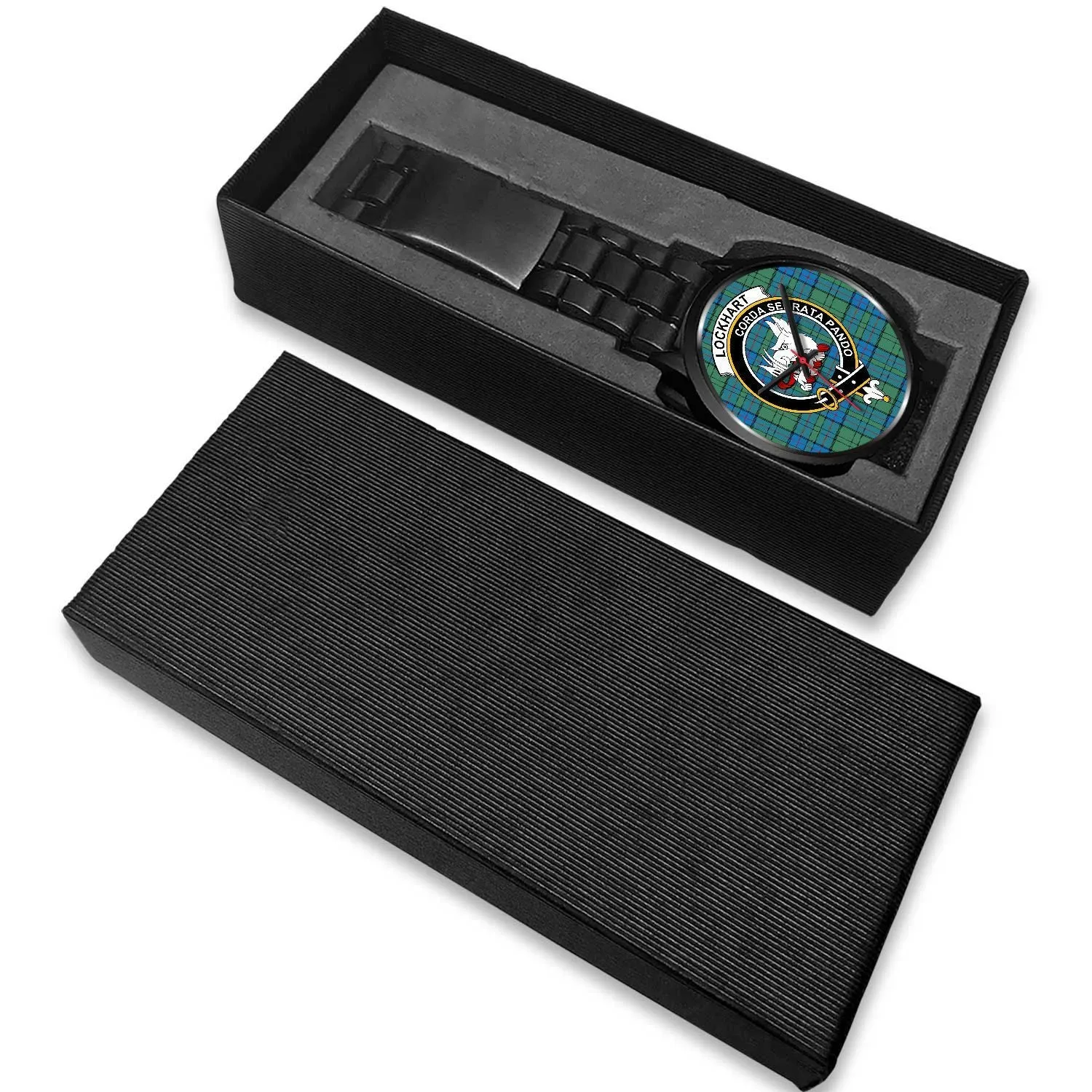 Lockhart Clan Badge Tartan Black Watch