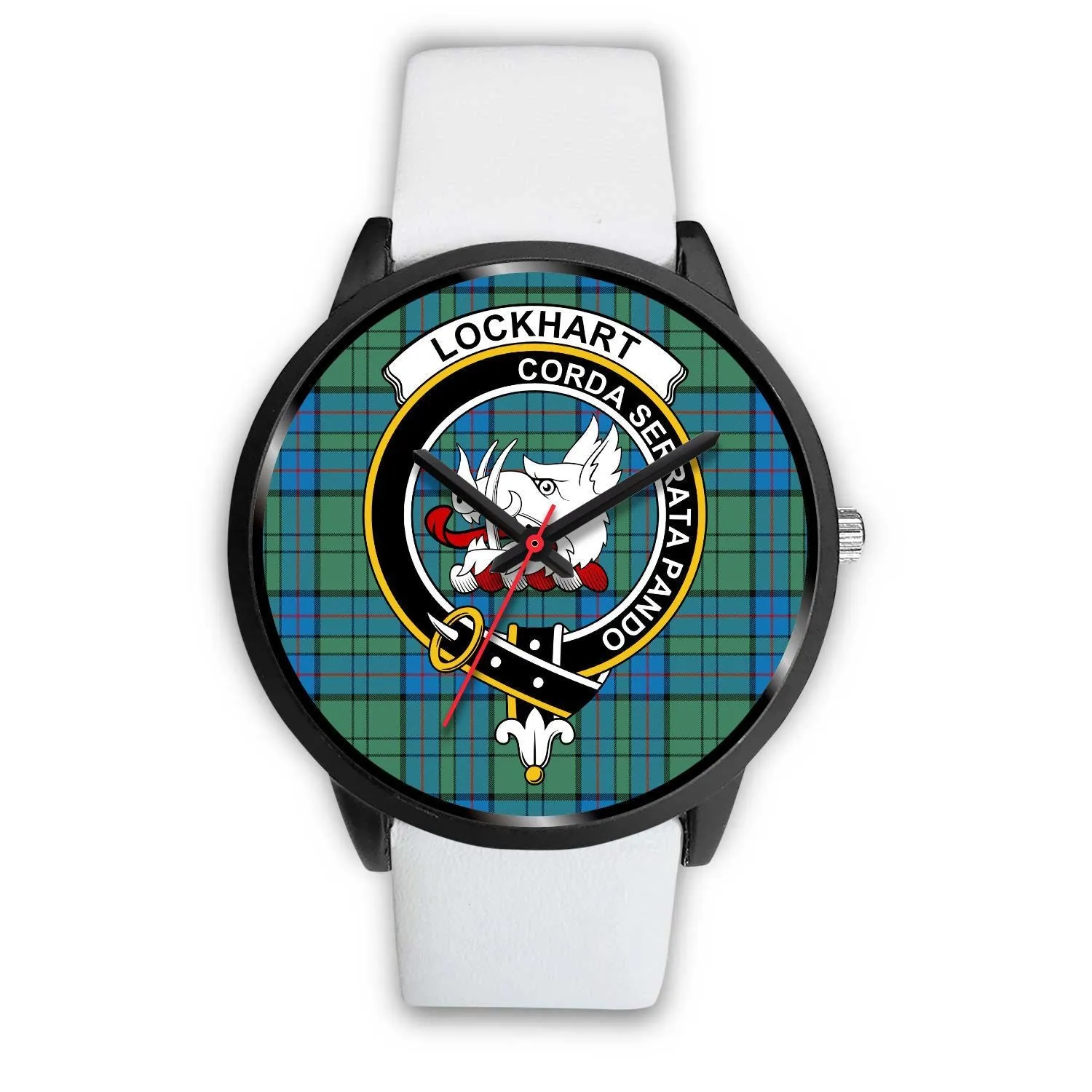 Lockhart Clan Badge Tartan Black Watch