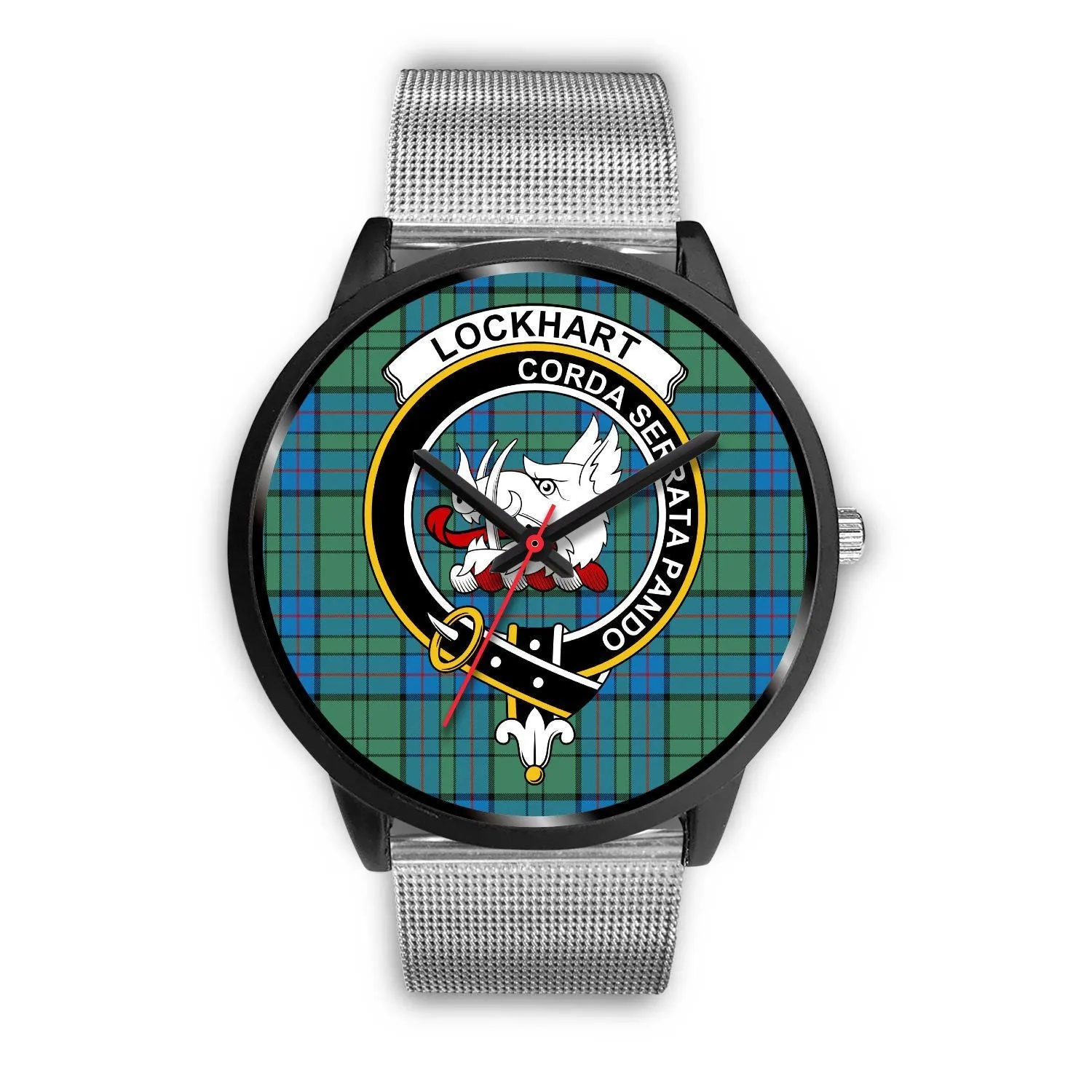 Lockhart Clan Badge Tartan Black Watch