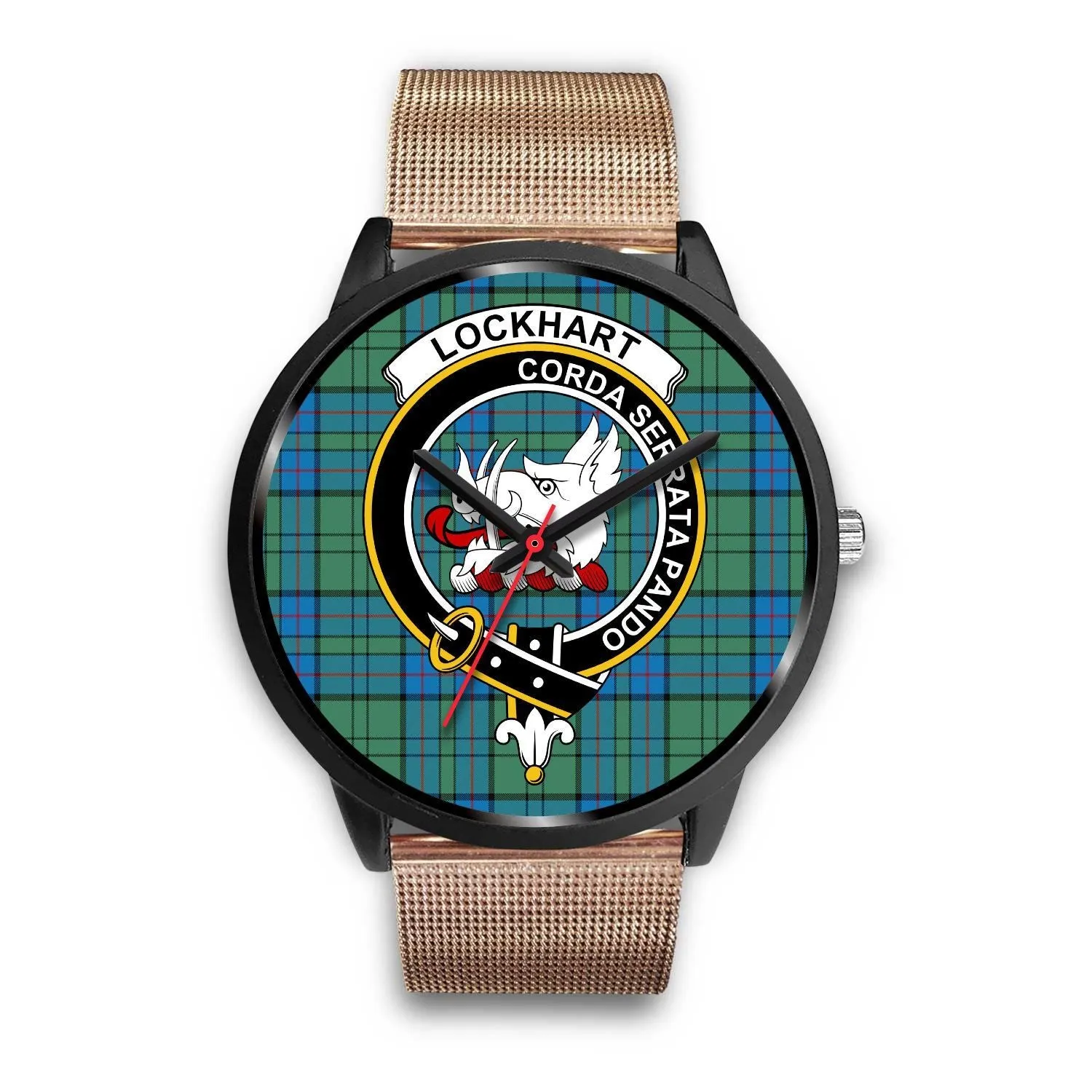 Lockhart Clan Badge Tartan Black Watch