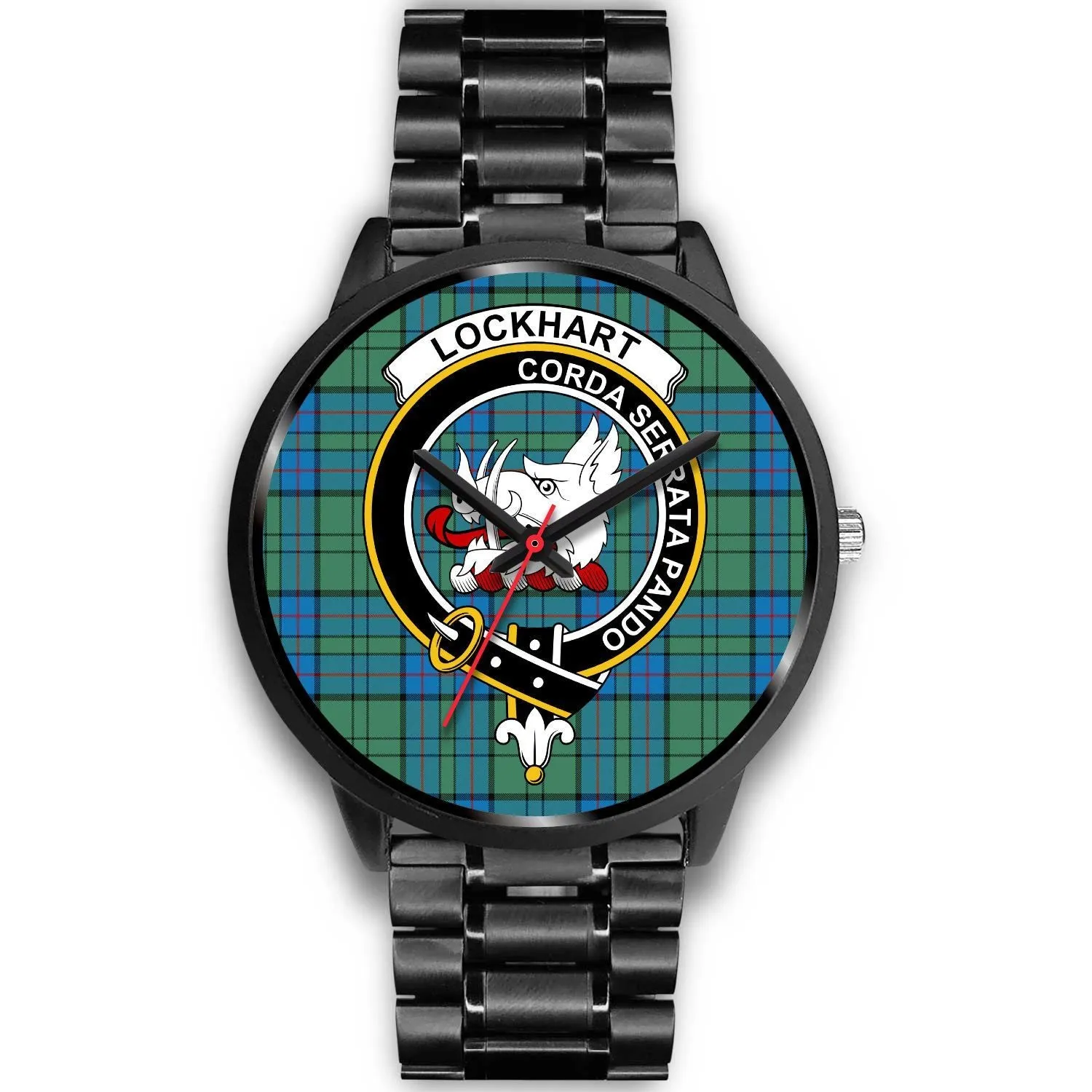 Lockhart Clan Badge Tartan Black Watch