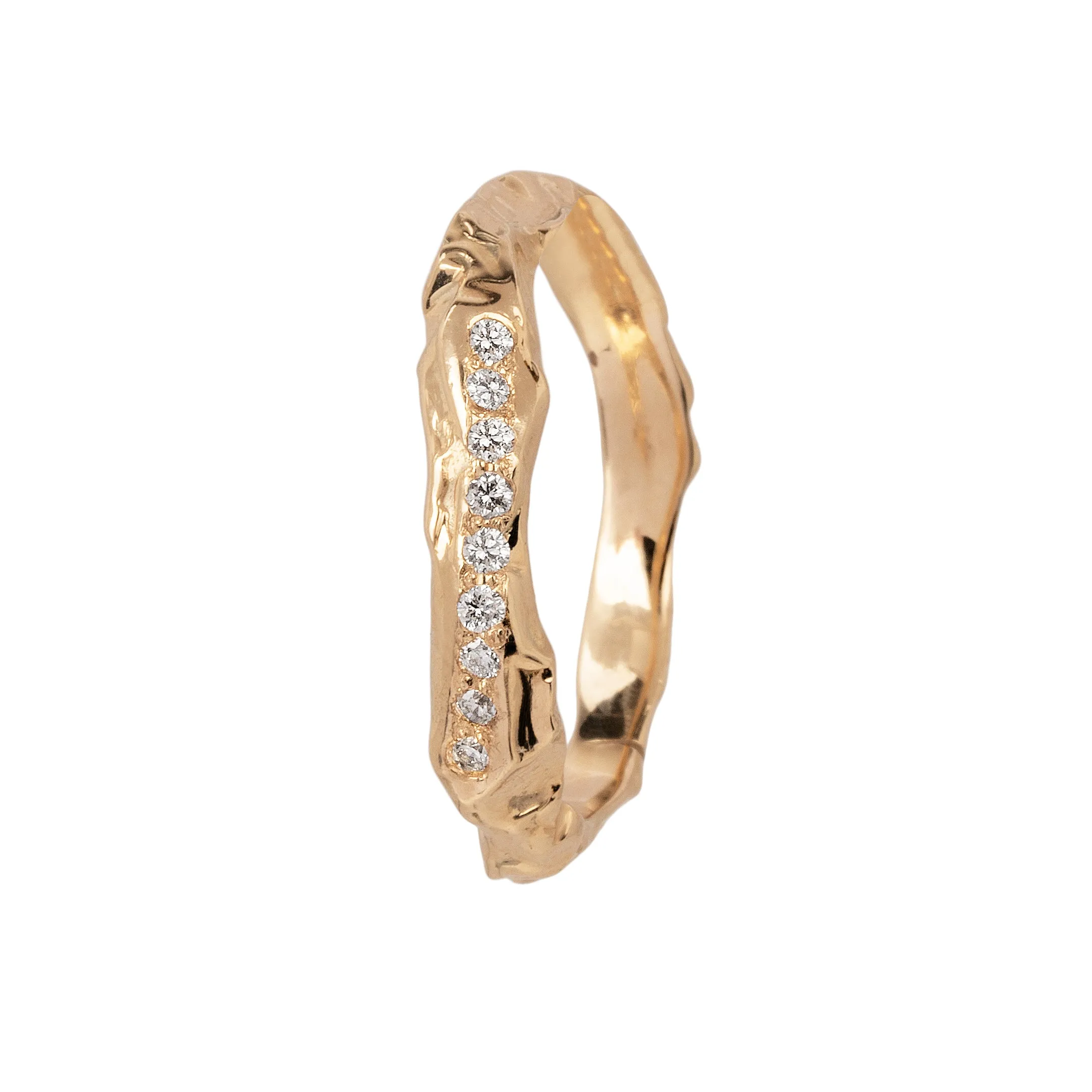 Luna Exclusiva pave diamonds gold ring