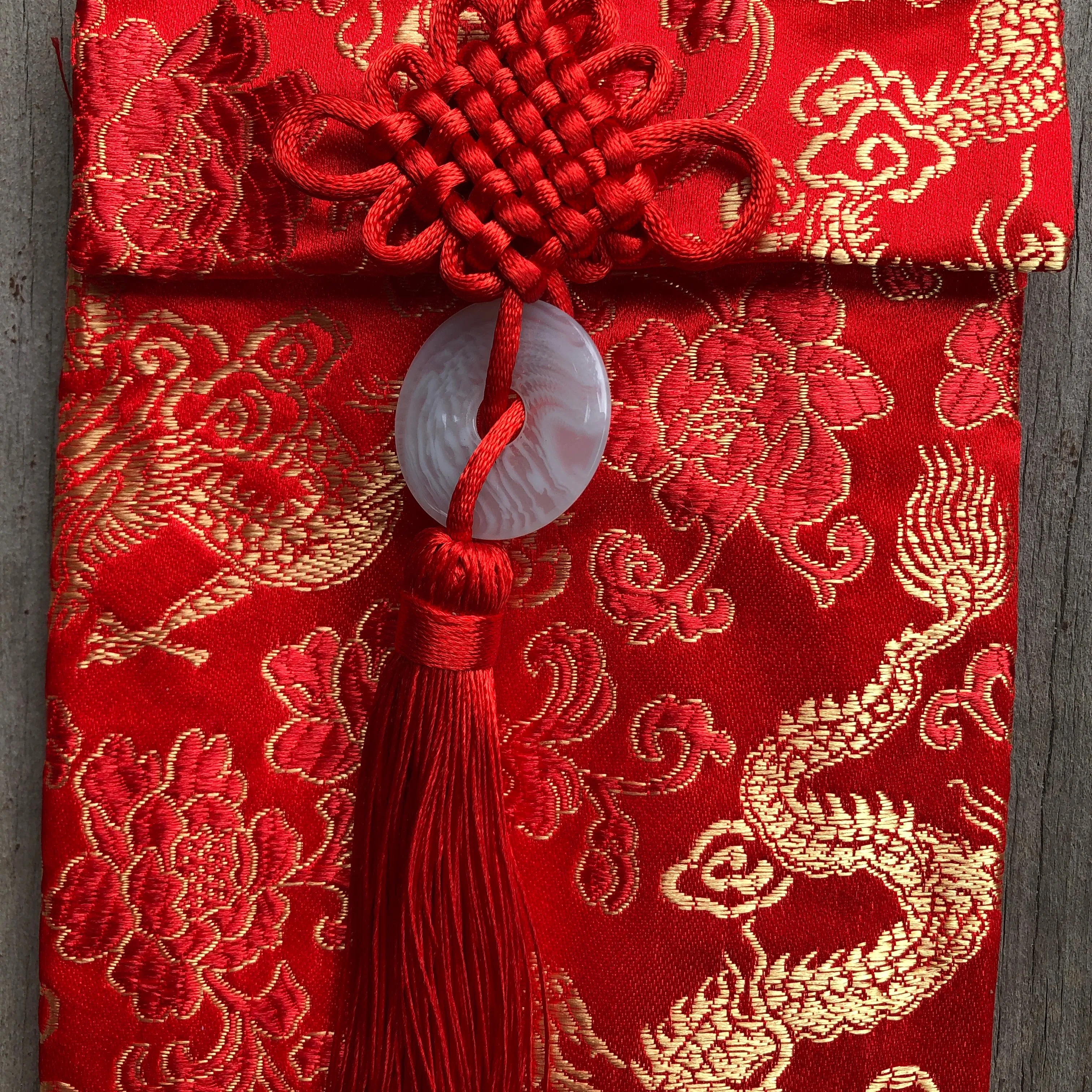 Luxury Red Money Packet - Silk Dragon