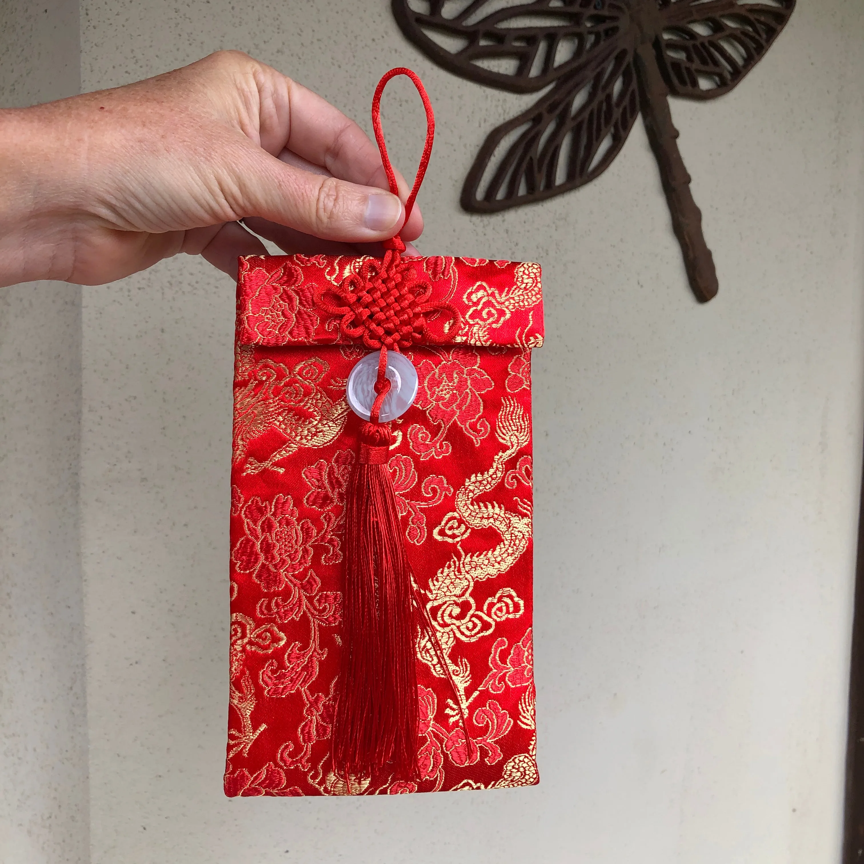 Luxury Red Money Packet - Silk Dragon