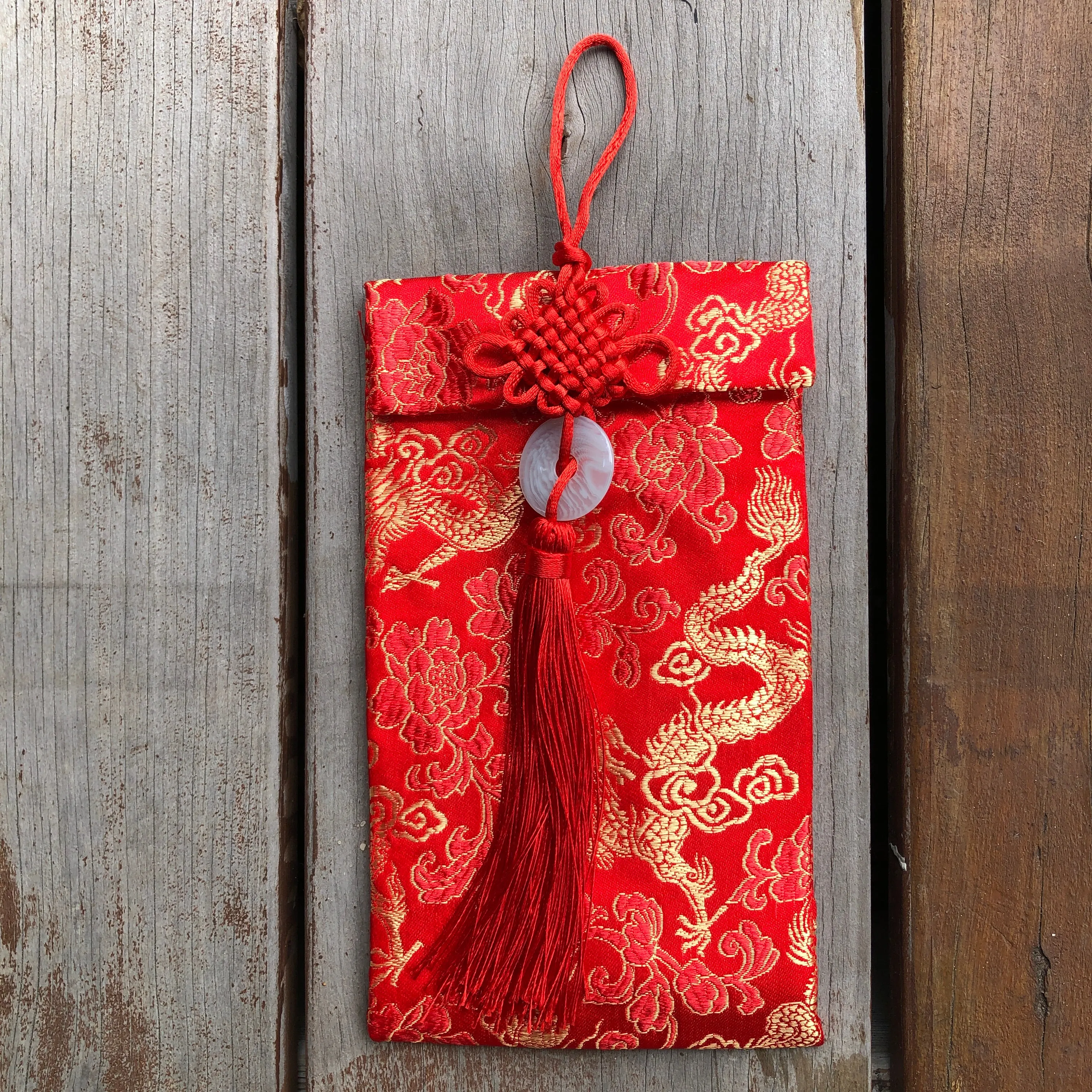 Luxury Red Money Packet - Silk Dragon