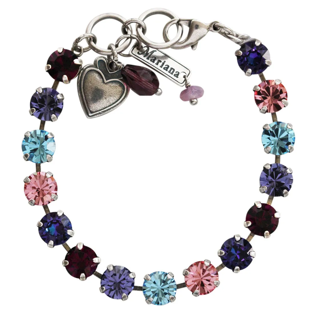 Mariana "Cotton Candy" Silver Plated Must-Have Everyday Crystal Tennis Bracelet, 4252 144