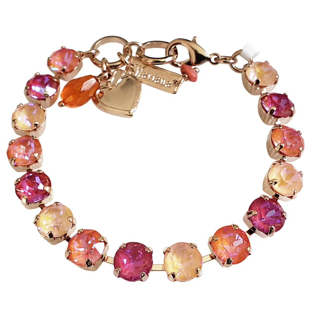 Mariana "Dreamsicle" Rose Gold Plated Sun-Kissed Must-Have Everyday Crystal Tennis Bracelet, 4252 160-1rg