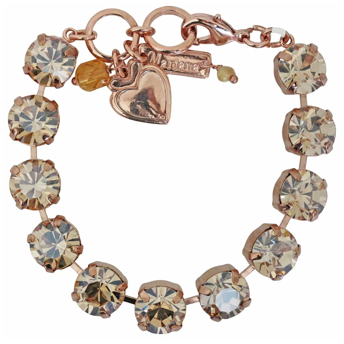 Mariana "Kalahari" Gold Plated Lovable Round Crystal Bracelet, 4474 216216rg