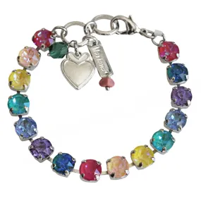 Mariana "'Sun-Kissed Rainbow" Rhodium Plated Must-Have Everyday Crystal Tennis Bracelet, 4252 168-1ro