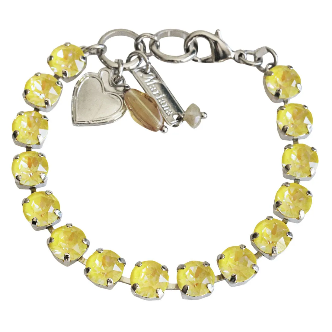 Mariana "Sun-Kissed Sunshine" Rhodium Plated Must-Have Everyday Crystal Tennis Bracelet, 4252 141141ro