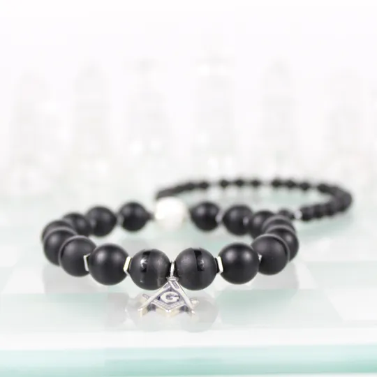 Masonic Stackable Bead Bracelet Set