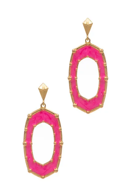 Meghan Browne Odin Earring - Hot Pink