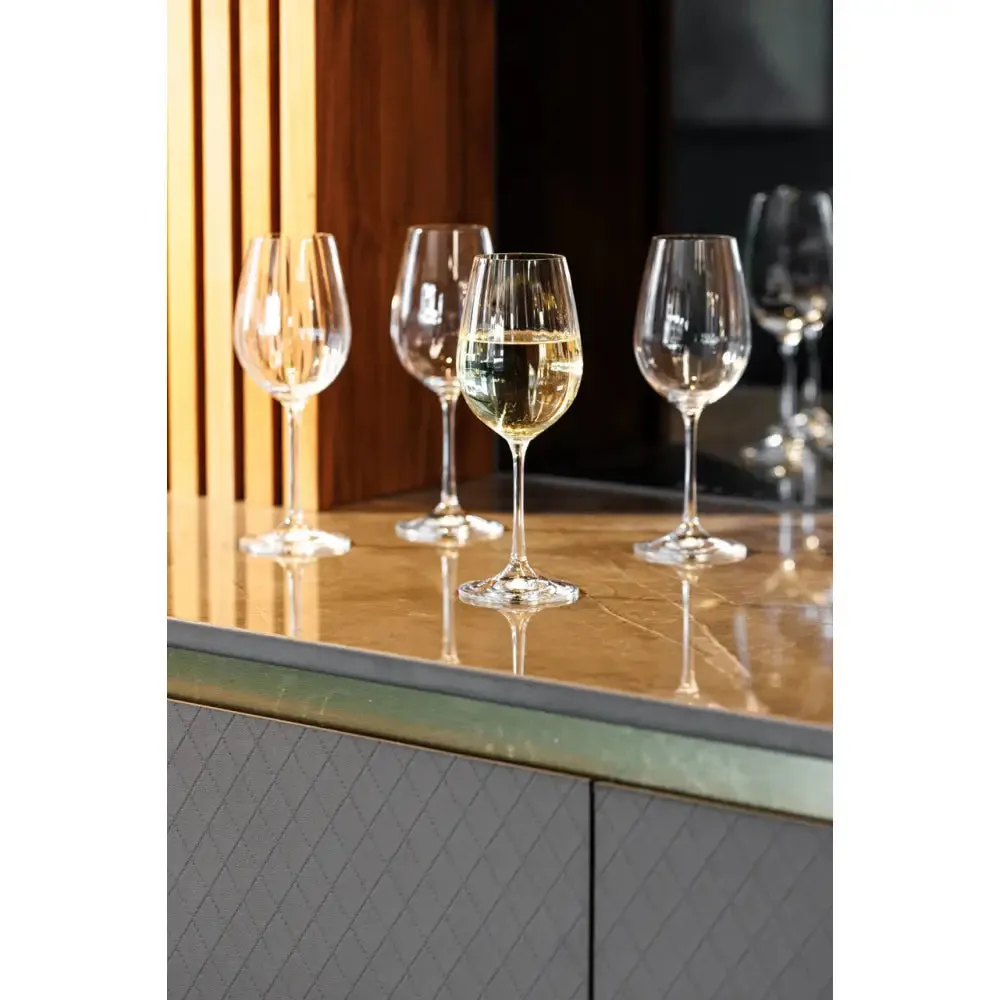 Mikasa Treviso 4-Piece Crystal White Wine Glass Set, 350ml