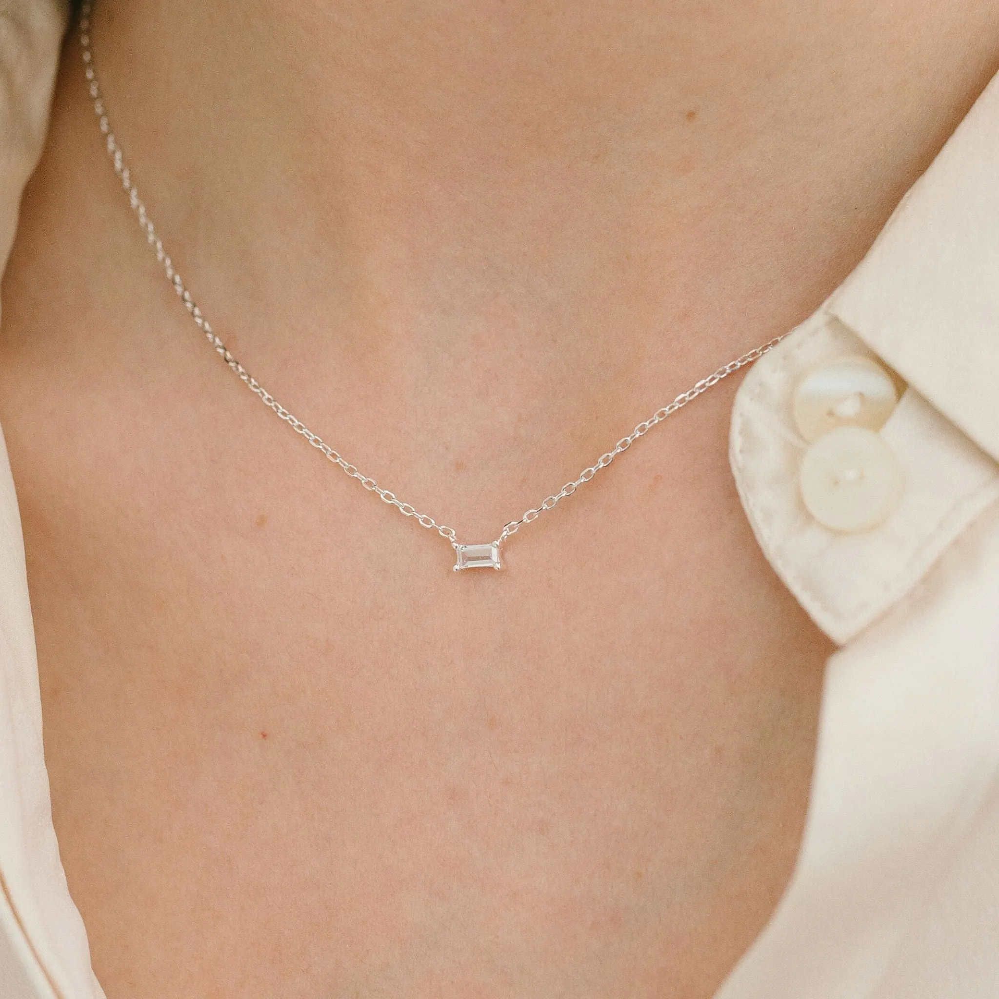 Mini Baguette Necklace