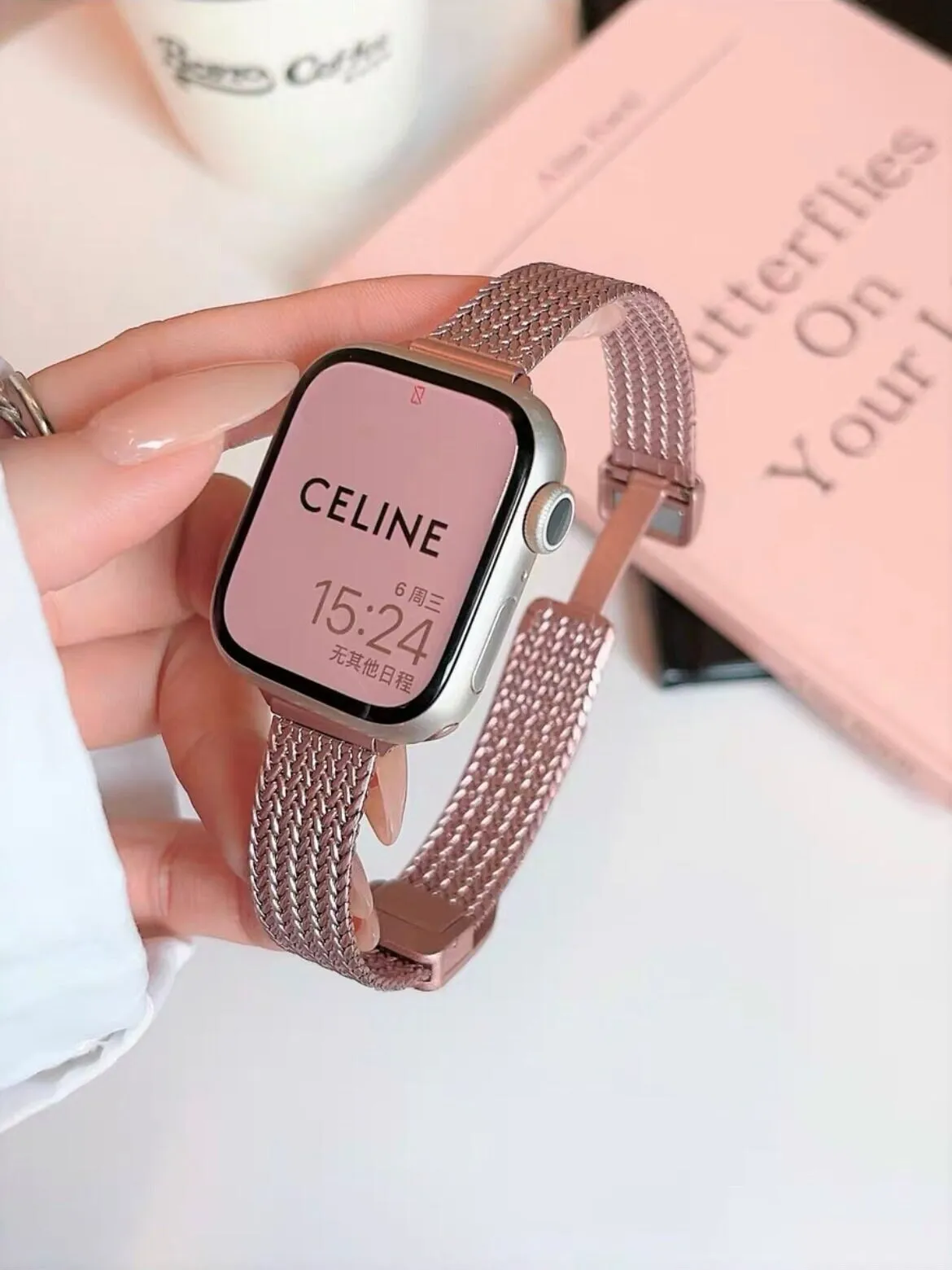 Minimalist Unisex Metal Sleek Bracelet Strap iWatch Band Series 1 2 3 4 5 6 7 8 9 Ultra Gen 38mm 40mm 41mm 42mm 44mm 45mm 49mm Apple Watch