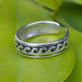 Modern Sterling Silver Toe Ring - Beach Beauty | NOVICA