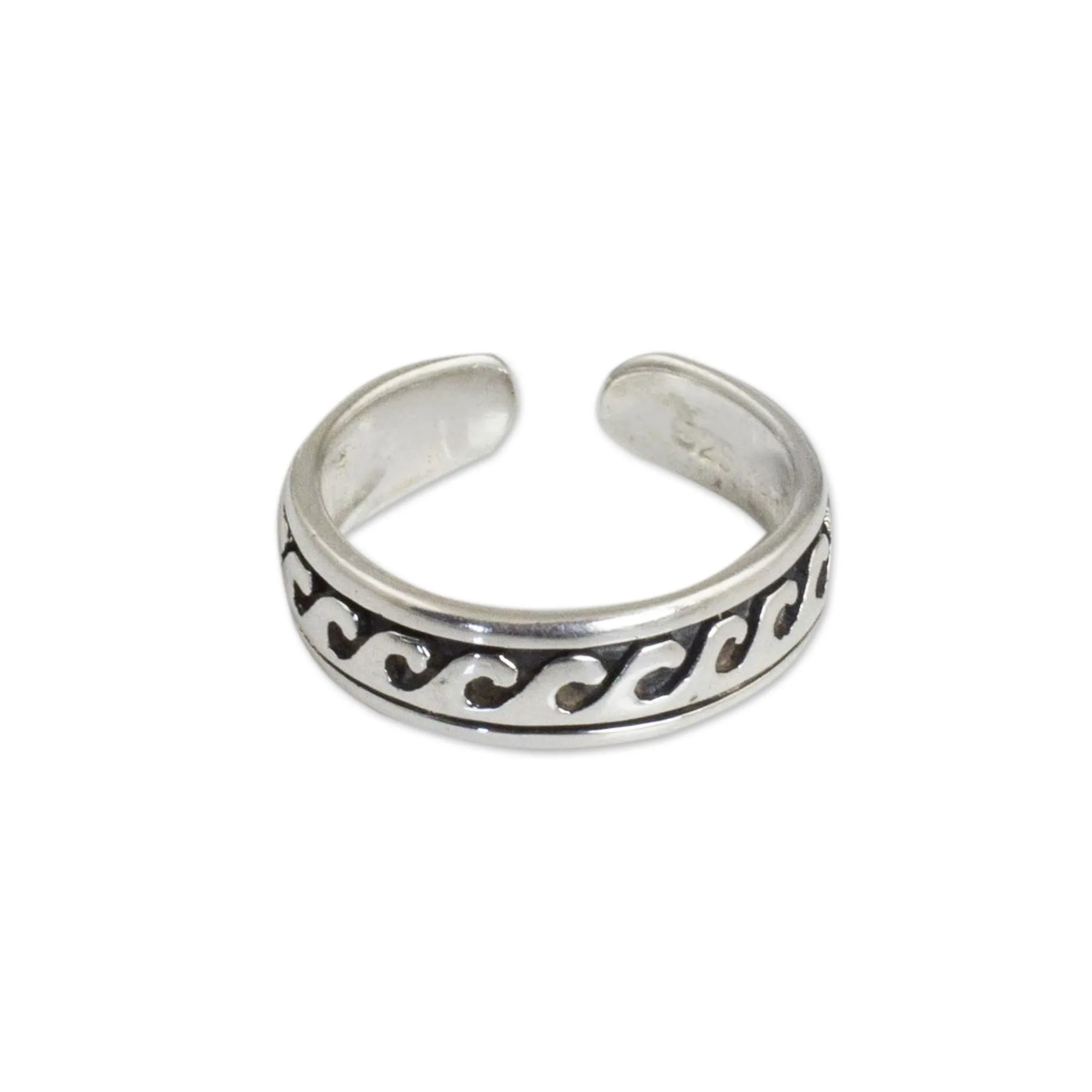 Modern Sterling Silver Toe Ring - Beach Beauty | NOVICA