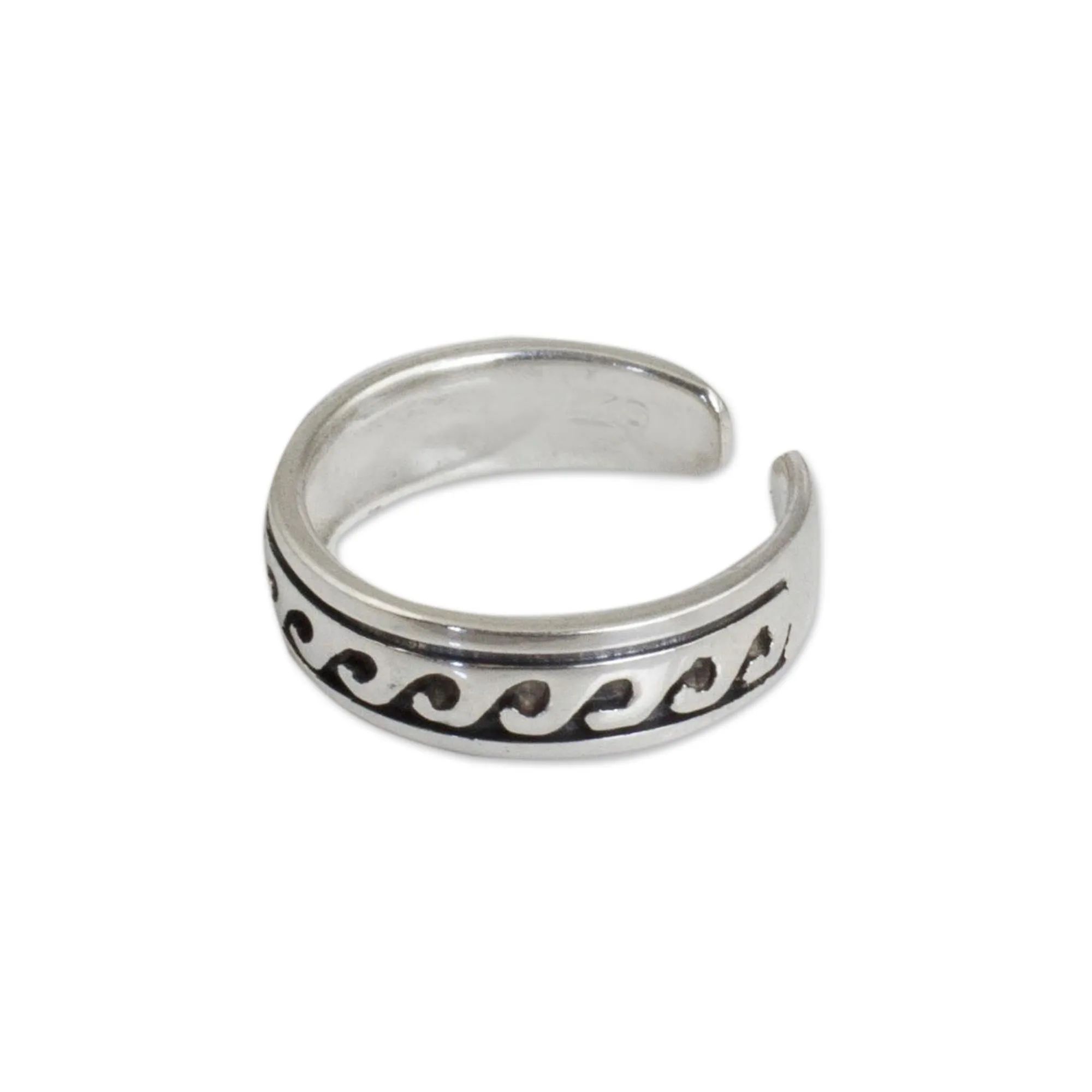 Modern Sterling Silver Toe Ring - Beach Beauty | NOVICA