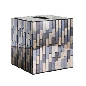 Mosaic Glass Tissue Holder Decorative Tissue Cover Square Box (Multi