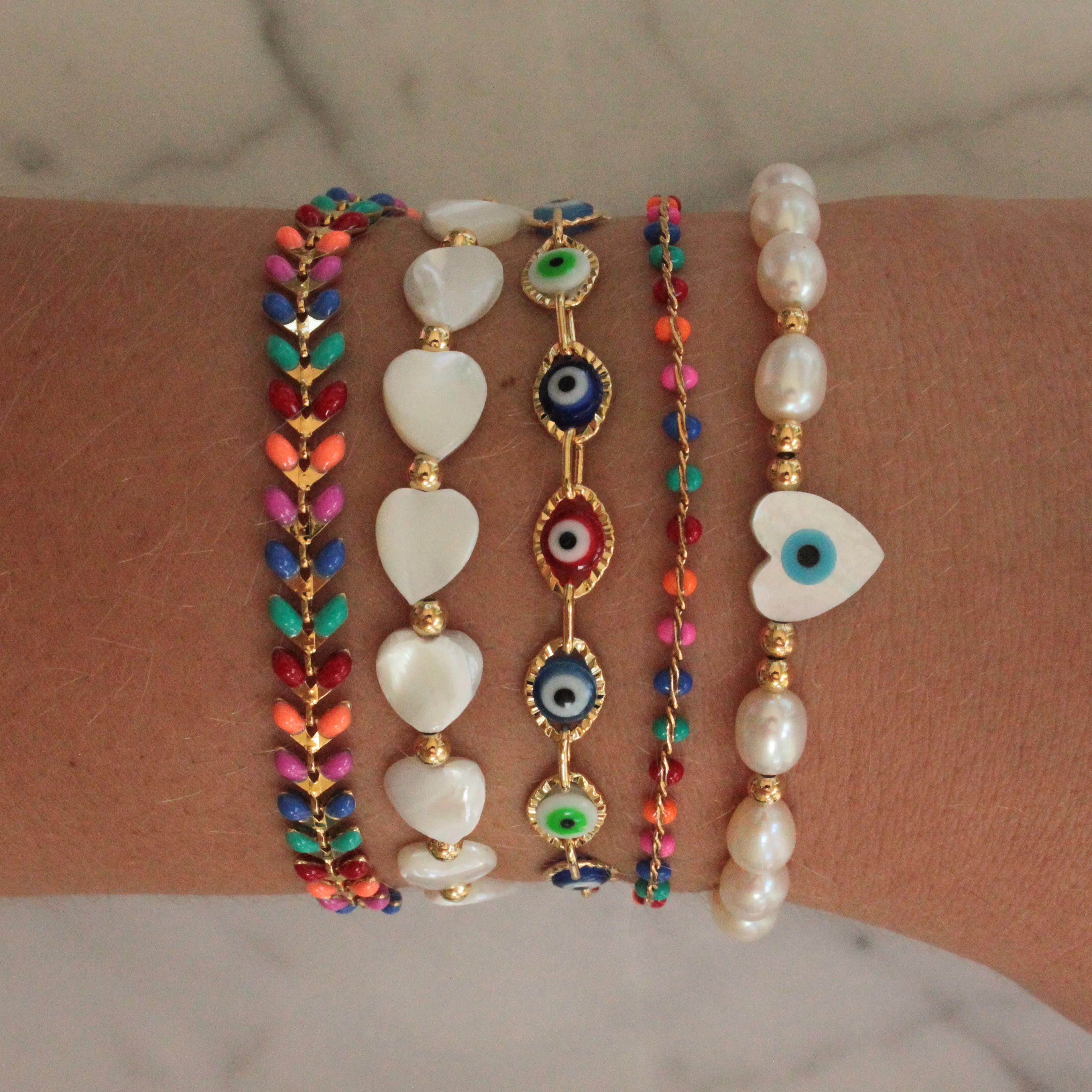 Nacre Heart Bracelet