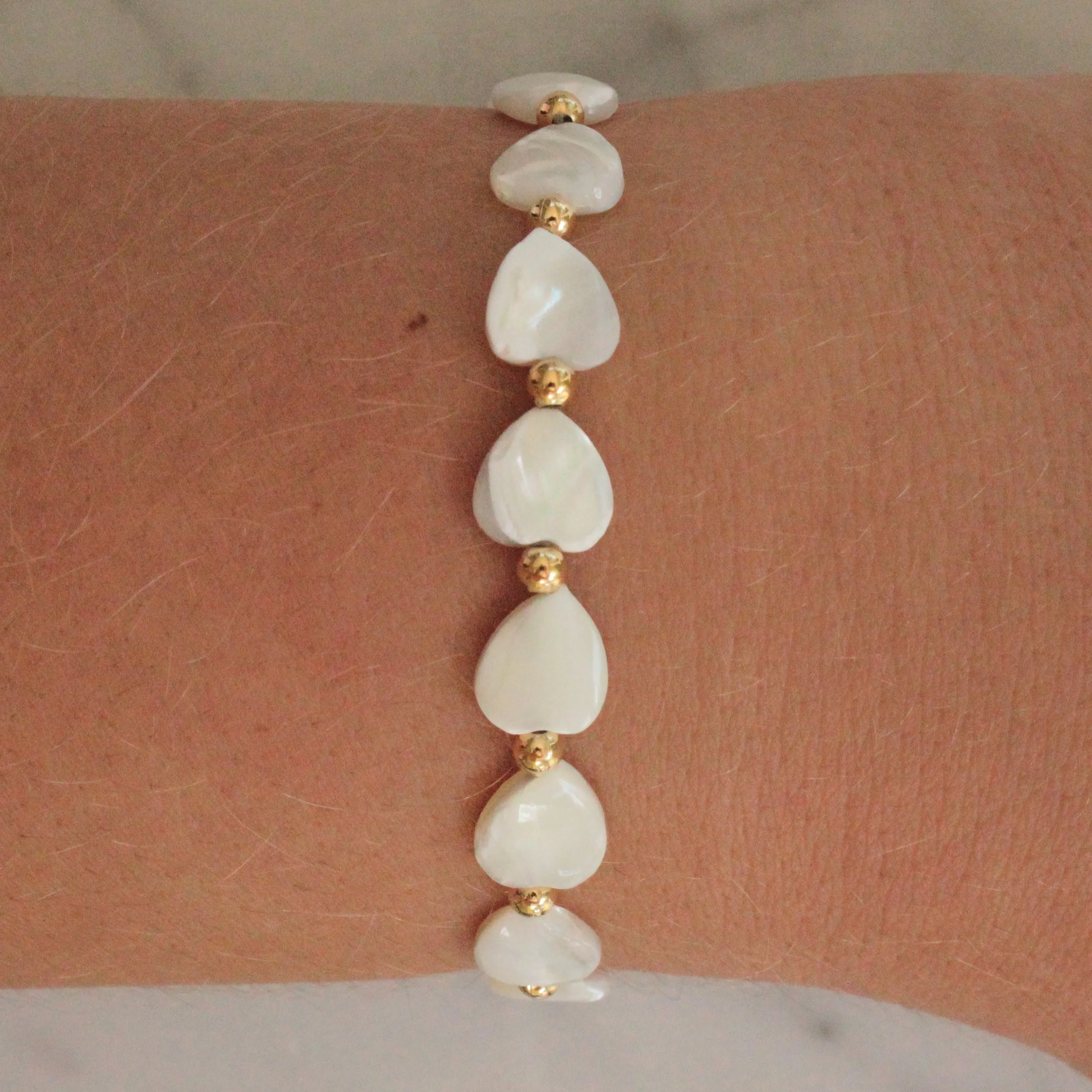 Nacre Heart Bracelet