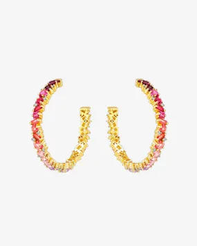 Nadima Pink Ombre Milli Hoops