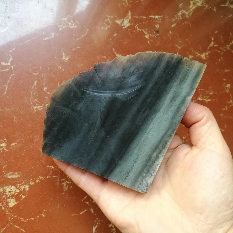 Natural Hetian Jade Rough Nephrite Raw (188g, 9.5X7.6X1.6cm)