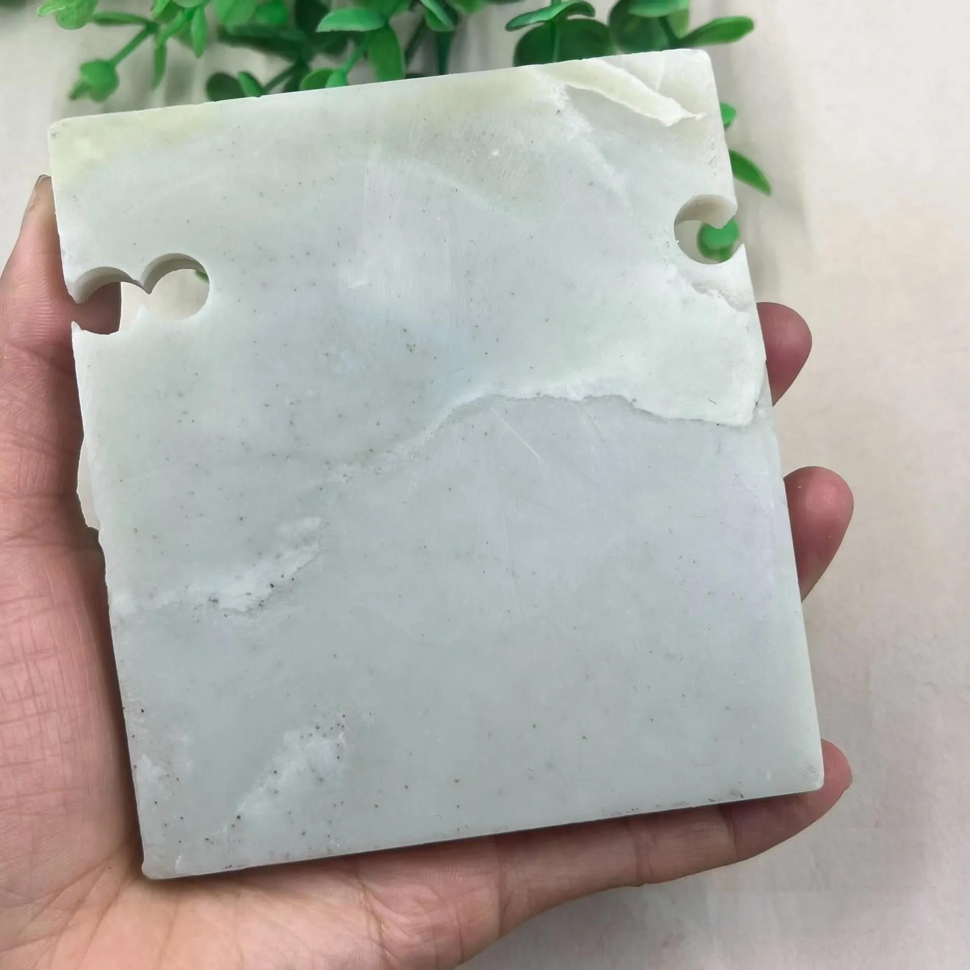 Natural Hetian Jade Rough Nephrite Raw (228g,9.8X8.7X0.9cm)