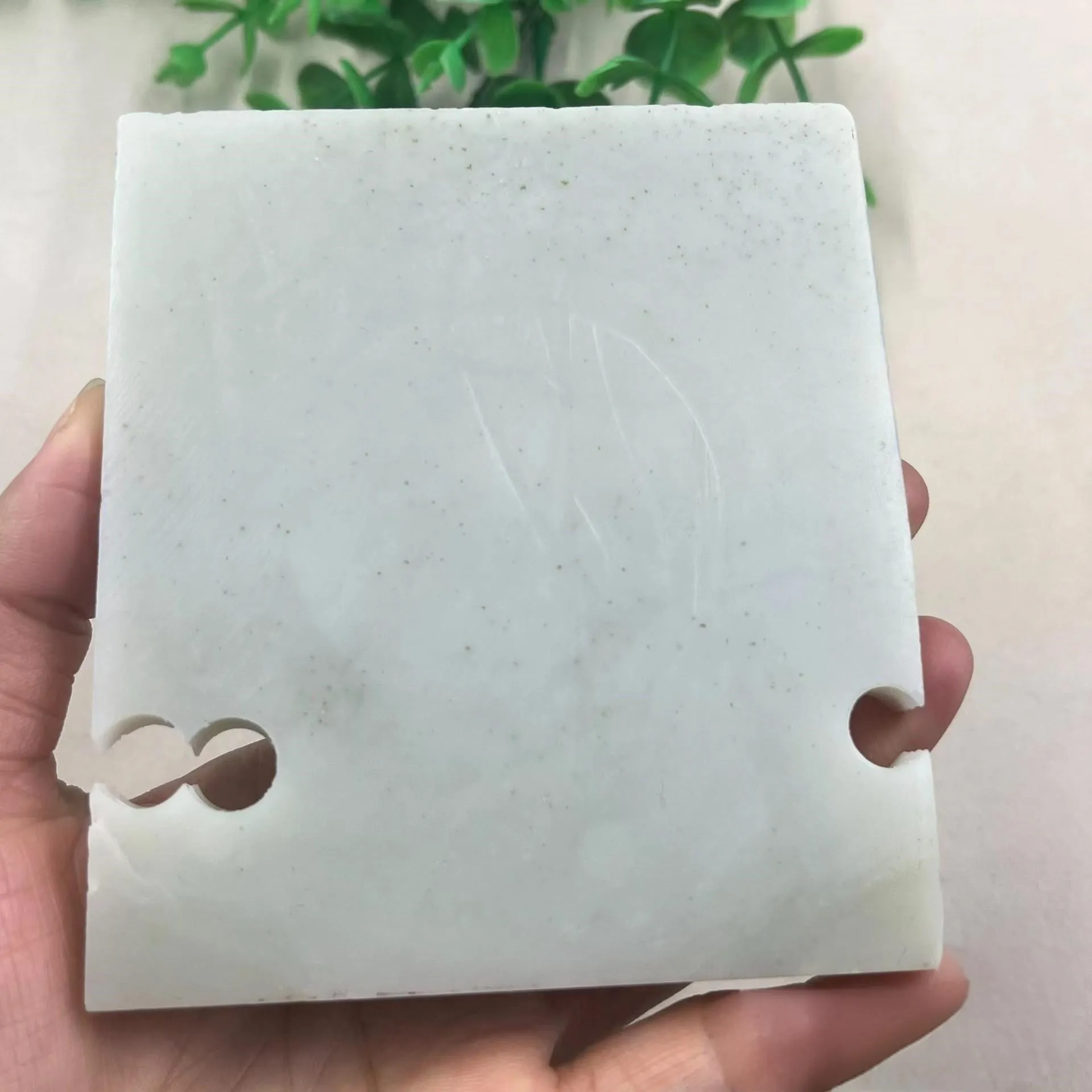 Natural Hetian Jade Rough Nephrite Raw (228g,9.8X8.7X0.9cm)