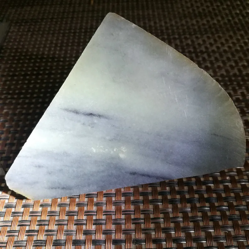 Natural Hetian Jade Rough Nephrite Raw (399g, 8X7X5.5cm)