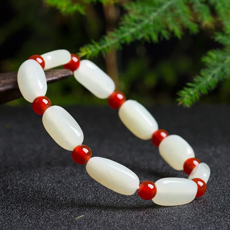 Natural Jade Bracelet Nephrite Agate Bracelet WB10