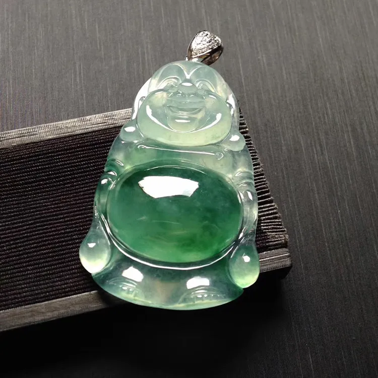 Natural Jade Pendant Jadeite Buddha Pendant PT386