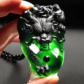 Natural Jade Pendant Jadeite Dragon Pendant PT239